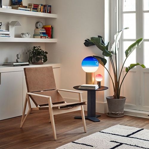 Fauteuil contemporain - ICONICA - CAPDELL - en tissu / en cuir / en hêtre