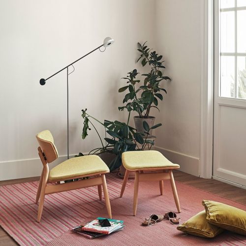 Chauffeuse contemporaine - ECO - CAPDELL - en tissu / en hêtre / en chêne