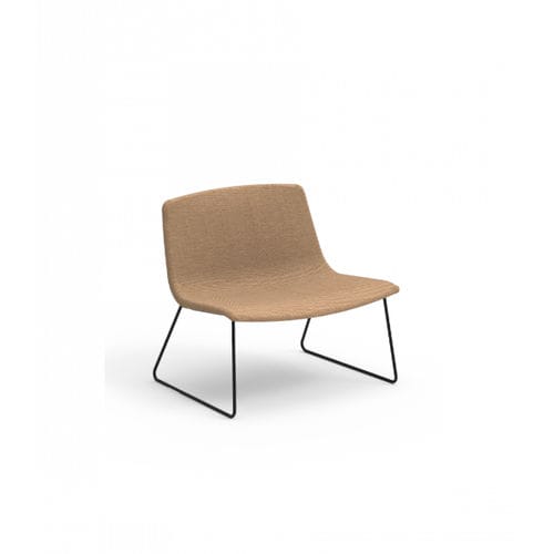 Chauffeuse contemporaine - ICS - CAPDELL - en tissu / en métal / avec repose-pieds
