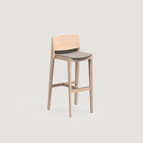 Chaise de bar contemporaine - ISA  - CAPDELL - d'intérieur / en tissu / en hêtre