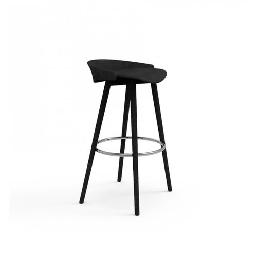 Tabouret de bar contemporain - NIX - CAPDELL - en hêtre / avec piètement en hêtre / 4 pieds