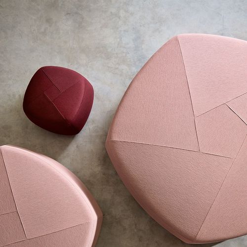 Pouf contemporain - ATOLL - CAPDELL - en tissu / carré / triangulaire