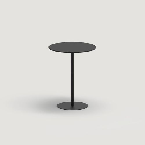 Table mange-debout contemporaine - BASIC - CAPDELL - en mélaminé / avec piètement en acier / ronde