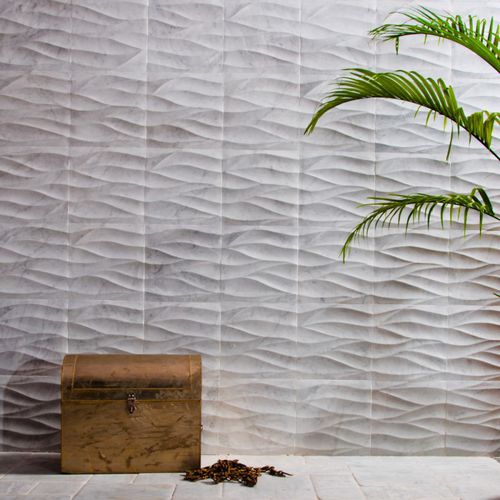 Carrelage en pierre naturelle - AMBRA BIANCO CARRARA - ARTISTIC TILE - 3D / d'intérieur / mural