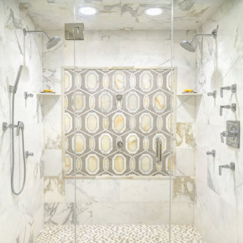 Carrelage en pierre naturelle - CAPRI GREY  - ARTISTIC TILE - poli / de salle de bain / mural
