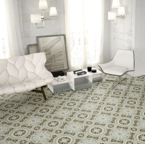 Carrelage en grès cérame - HYDRAULIC GREY - ARTISTIC TILE - poli / d'intérieur / de sol