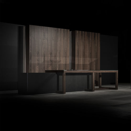 Cuisine contemporaine - EUME ACACIA OLD - MUEBLES DOCA - en bois / en verre / en porcelaine