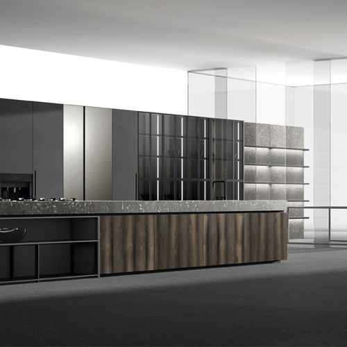 Cuisine contemporaine - MAGMA ATA - MUEBLES DOCA - en chêne / en pierre naturelle / en acier