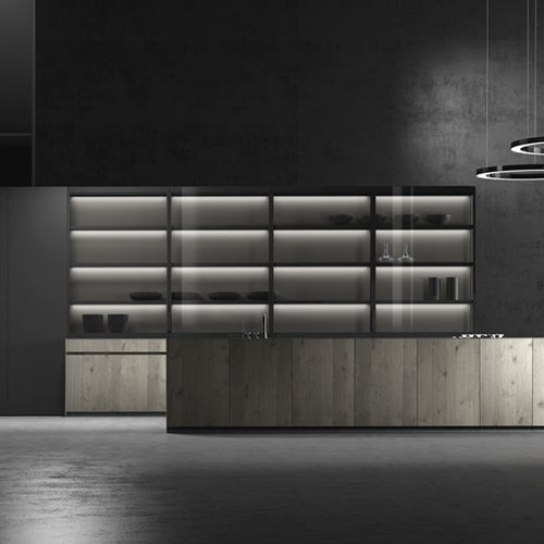 Cuisine contemporaine - TEXTURA OCEANIC - MUEBLES DOCA - en bois / en U / sans poignée