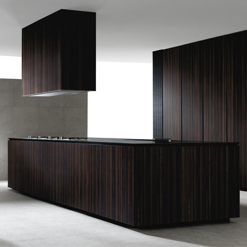 Cuisine contemporaine - ANGON MOOCCA - MUEBLES DOCA - en placage de bois / avec îlot / sans poignée