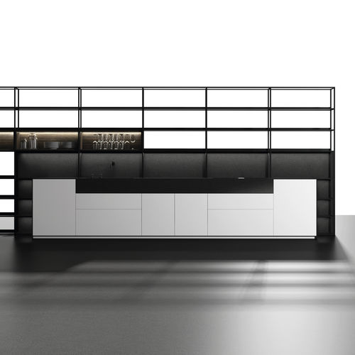 Cuisine contemporaine - ALBENS SEDAMAT  - MUEBLES DOCA - en verre / en stratifié / en placage de bois