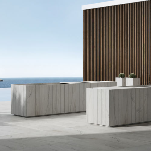 Cuisine d'extérieur - LUXURY STONE  - MUEBLES DOCA - contemporaine / en pierre / avec îlot