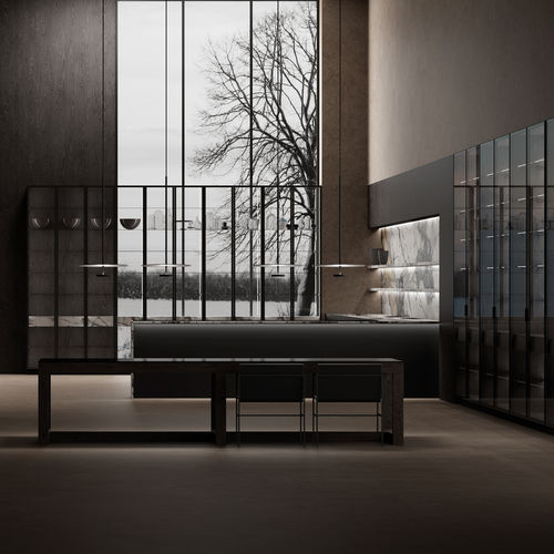 Cuisine contemporaine - BAKER - LUXURY STONE - MUEBLES DOCA - en frêne / en verre / en céramique