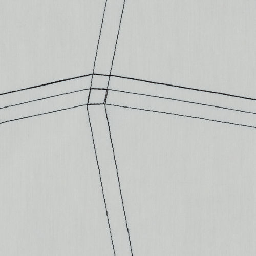Tissu pour rideaux - KAJAK - KVADRAT - à motif géométrique / en coton / brodé