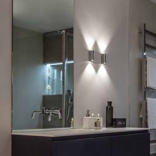 Applique murale contemporaine - ALBA 0828 - astro - en métal chromé / linéaire / pour salle de bain
