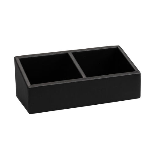 Boîte de rangement en cuir - LONDONER NOIR - Aliseo - pour salle de bain
