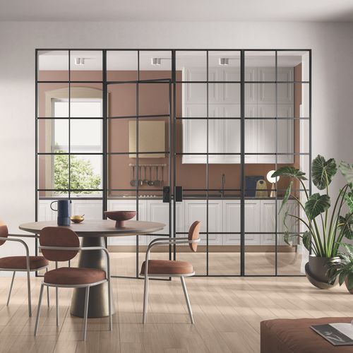 Baie vitrée battante - G-LIKE WALL - GIDEA - en aluminium / à double vitrage / sur mesure