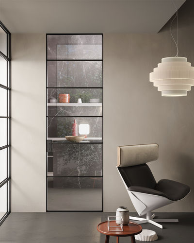 Porte d'intérieur - G-LIKE LINE - GIDEA - en verre / battante / contemporaine