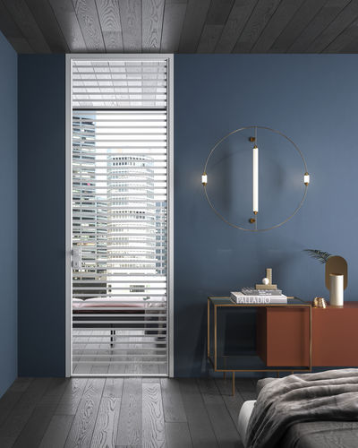 Porte d'intérieur - G-LIKE HORIZON - GIDEA - en verre / battante / contemporaine