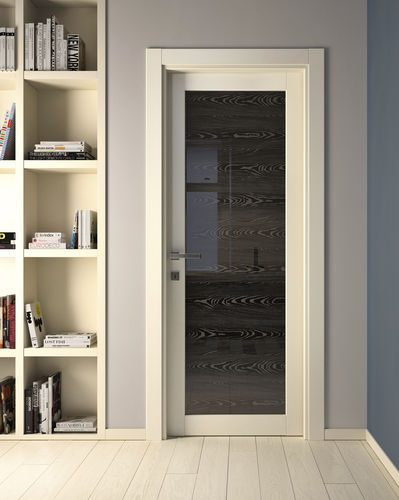 Porte d'intérieur - ANVRIA 1V - GIDEA - en verre / en stratifié / battante
