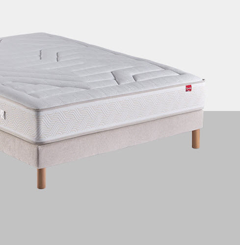 Matelas double - DAUPHINE - Epeda - à ressorts ensachés / 140x190 cm / blanc