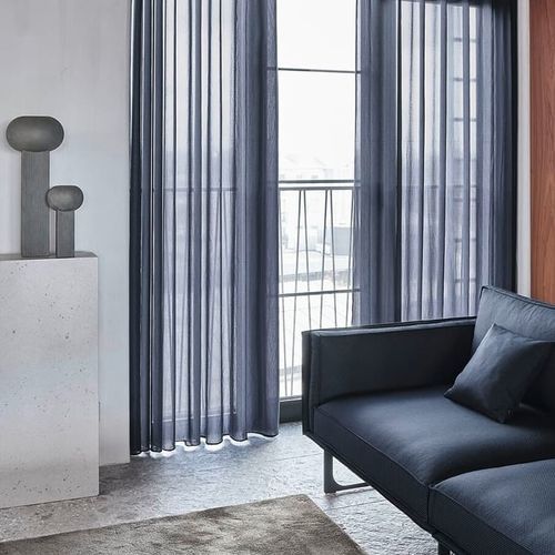 Tissu pour rideaux - SILENT SOUND - JAB ANSTOETZ FABRICS - uni / en Textilene® / décoratif