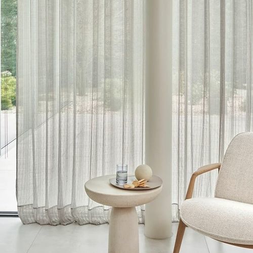 Tissu pour rideaux - JASKO FR - JAB ANSTOETZ FABRICS - uni / en polyester / transparent