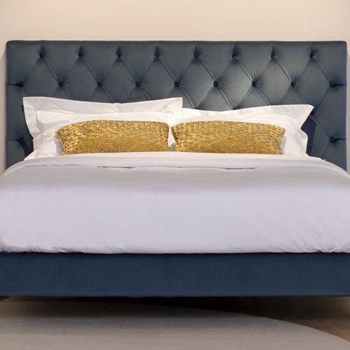 Tête de lit pour lit double - CLAIRE  - SCHRAMM - chesterfield / en tissu / tapissée