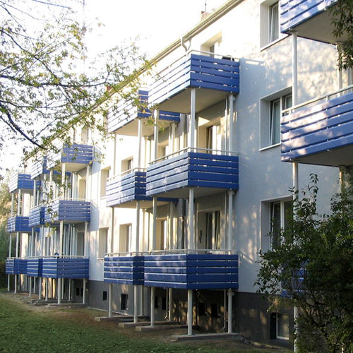 Balcon à panneaux - MODULA 400 - WERZALIT - à barreaux / en métal