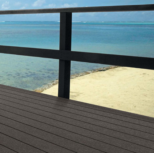 Lame de terrasse en bois composite - ENTERO 2.0 - WERZALIT - rainurée / écolabel PEFC