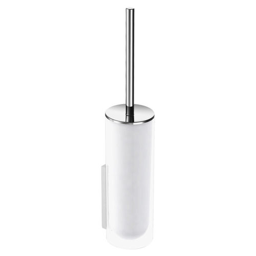 Brosse de toilettes en métal chromé - 11564  - KEUCO - en verre / murale / pour hôtel