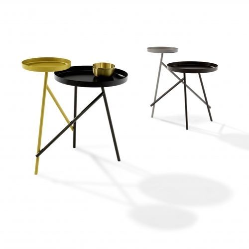 Table d'appoint contemporaine - TANGO  - DRAENERT - en métal / avec piètement en métal / ronde