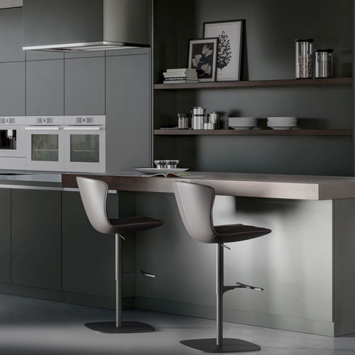Chaise de bar contemporaine - DEXTER  - DRAENERT - d'intérieur / en tissu / en cuir
