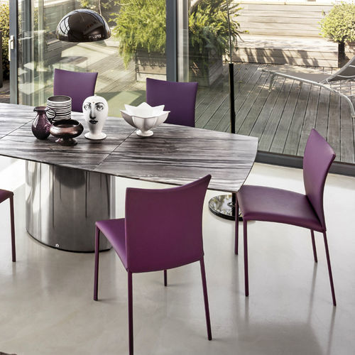 Chaise contemporaine - NOBILE SOFT - DRAENERT - d'intérieur / en tissu / en cuir