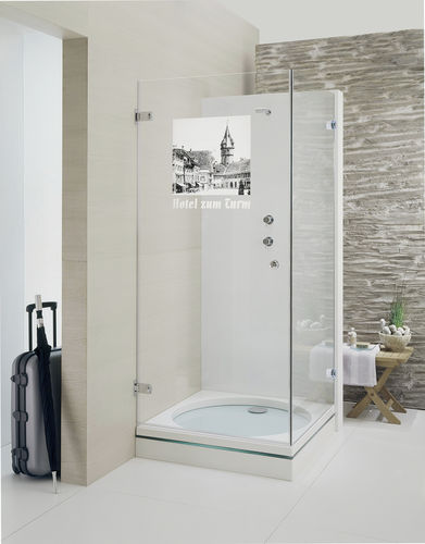 Cabine de douche en verre - BERYLL - SPRINZ - avec porte battante / rectangulaire