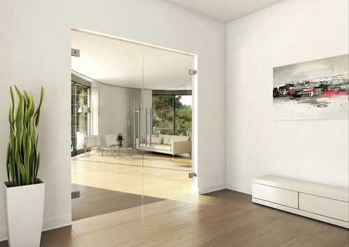 Porte d'intérieur - SPRINZ - en verre / battante / vitrée