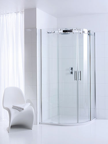 Paroi de douche coulissante - OPALIN S - SPRINZ - d'angle / partiellement encadrée