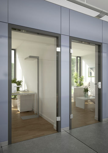 Porte d'intérieur - OFFICE - SPRINZ - en verre / battante / vitrée