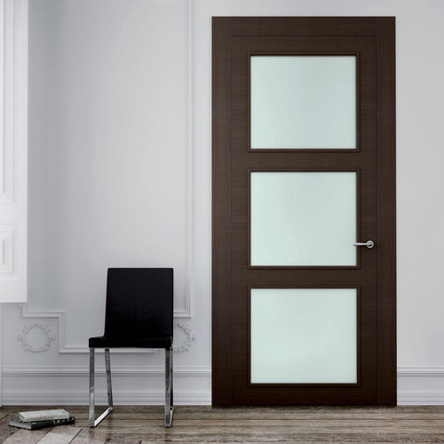 Porte d'intérieur - CUADRAT - CARRE furniture - en bois / en verre / battante
