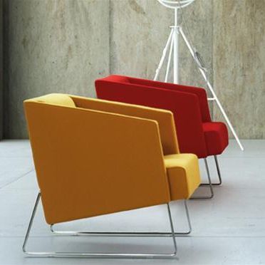 Fauteuil contemporain - KANEL - GRASSOLER - en tissu / pour établissement public / luge