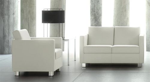 Canapé compact - ARTEMIS - GRASSOLER - contemporain / en cuir / blanc