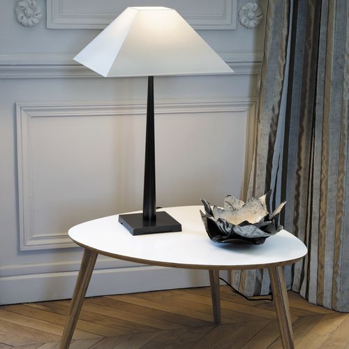 Lampe de table - L76 - CASADISAGNE - en laiton / en coton / classique