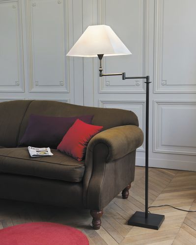 Lampe sur pied - LD20 - CASADISAGNE - en laiton / en tissu / classique