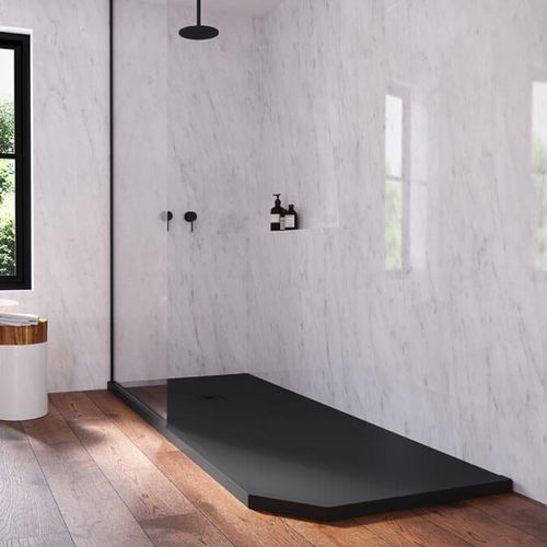 Receveur de douche rectangulaire - ZENDA - PROFILTEK - à poser / extra plat / en résine