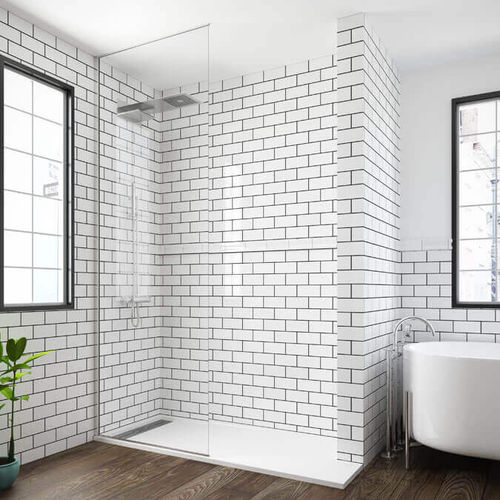 Receveur de douche rectangulaire - DARAY - PROFILTEK - à poser / extra plat / en résine