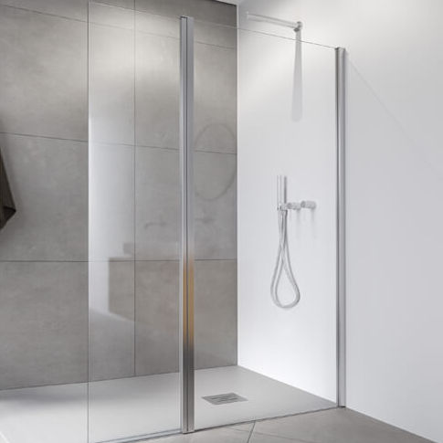 Paroi de douche fixe - HADA PLUS 240 - PROFILTEK - d'angle / en verre trempé / sur mesure