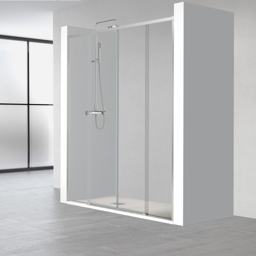 Paroi de douche coulissante - SA-325 - PROFILTEK - en niche / en verre trempé / sur mesure