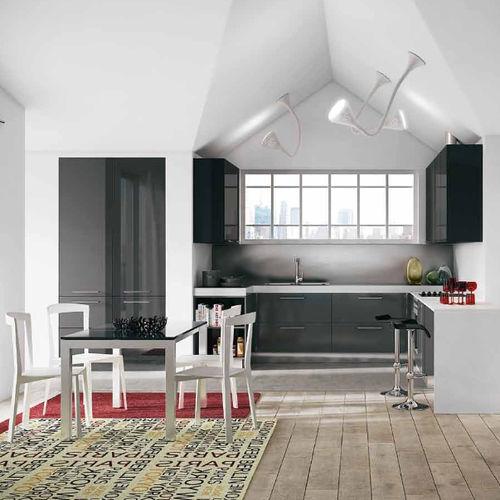 Cuisine contemporaine - PLAN - BERLONI - en stratifié / en U / avec poignée