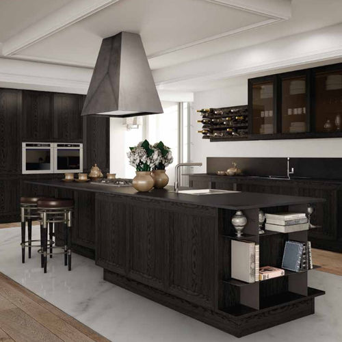 Cuisine contemporaine - MILANO - BERLONI - en bois / avec îlot / sans poignée