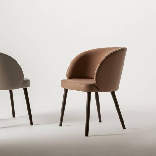 Chaise design minimaliste - LV 101 - LAURAMERONI - d'intérieur / en tissu / en velours